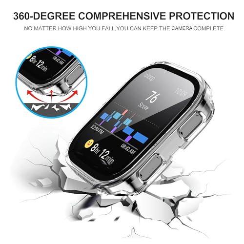 Amazfit Bip 6 Case with Tempered Glass Protector - Clear 1