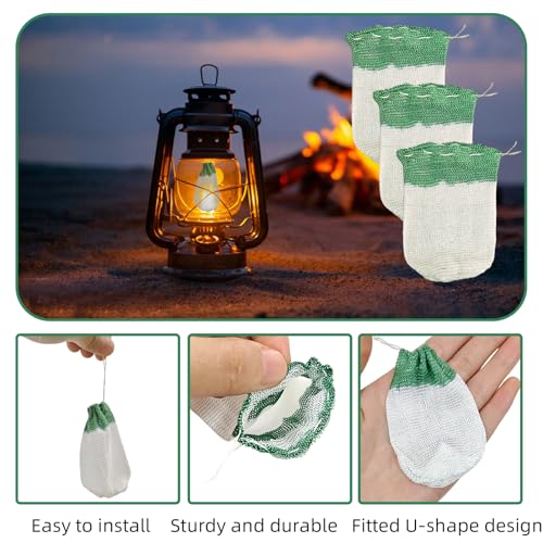 10 Pack U-Shaped Gas Lantern Mantles - High-Temperature Resistant Fabric