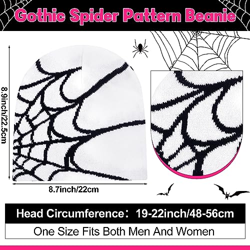 Spider Web Pattern Beanies - 4 Pack Trendy Color Knitted Hats