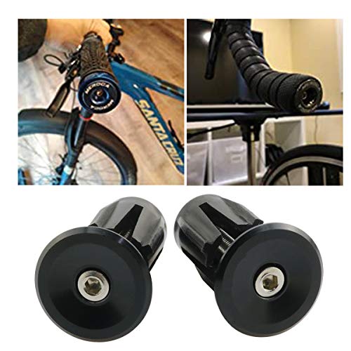 Aluminum Alloy Bike Handlebar End Plugs - 2 Pcs with Tool