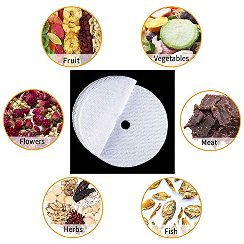 Round Silicone Dehydrator Sheets - 8 Pcs Non-Stick 13x13 inch
