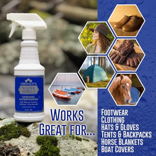 Obenauf's Water Shield Odorless Waterproofing Spray 16oz for Fabrics & Leather