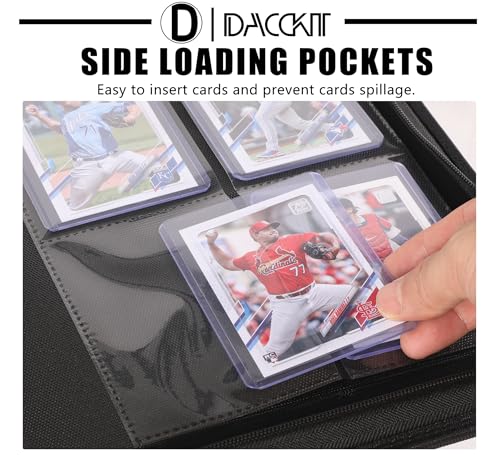Top Loader Binder for 128 Cards - 4 Pocket Card Holder, Brilliant Green