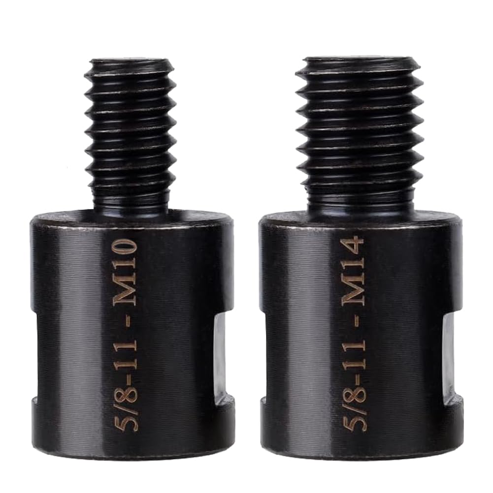 Saipe 2Pcs Angle Grinder Converter Adapters 5/8"-11 Female to M14/M10 Male, Attachments Interface Connector Thread for Polisher Drill Bit Connecting Tool