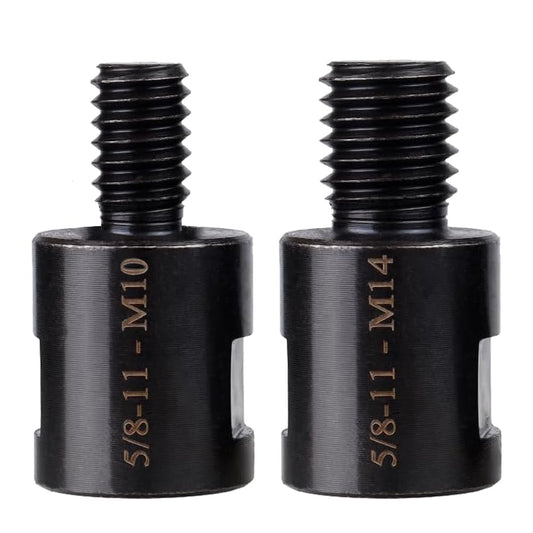 Saipe 2Pcs Angle Grinder Converter Adapters 5/8"-11 Female to M14/M10 Male, Attachments Interface Connector Thread for Polisher Drill Bit Connecting Tool