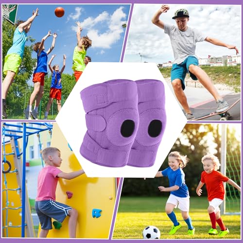 Foilswirl Kids Knee Brace with Side Stabilizers - Purple, 1 Piece