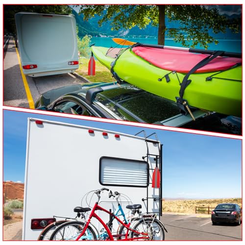 High Visibility Red Flags for Truck Loads - 2 Pack Safety Kayak Flags