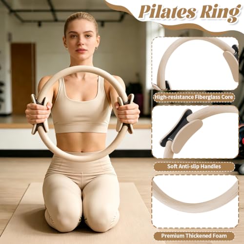 19-Piece Pilates Equipment Set with Yoga Block, Ring & Weights