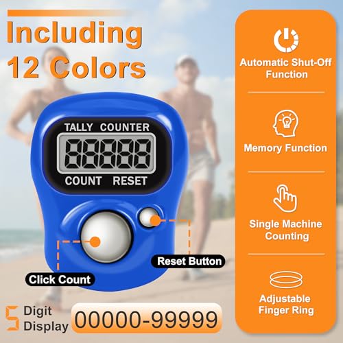 Electronic Finger Clicker Counter 5-Digit LCD Hand Tally for