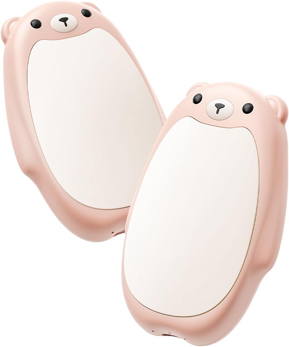 Sweetfull Hand Warmers - Rechargeable Cute Bear Design | 2 Pack Magnetic Hot Hands, Portable Electric Heater for Outdoor & Camping