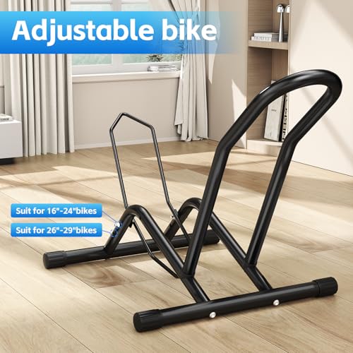 Adjustable Floor Bike Stand for 16"-29" Wheels - Indoor Storage Rack