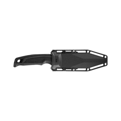 SOG Recondo FX Professional Fixed Blade Duty Knife | Straight Edge, Stainless Steel Blade, Overmolded Rubberized Grip, Black