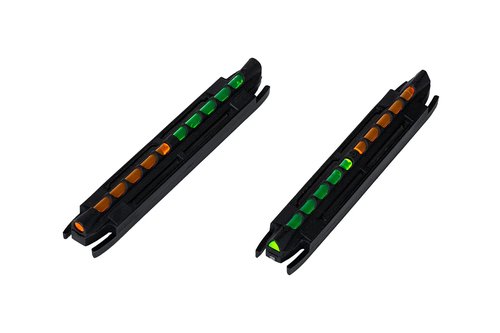 HIVIZ Model 300 Two-In-One Magnetic Base Rib Shotgun Sight Green & Orange, One Size