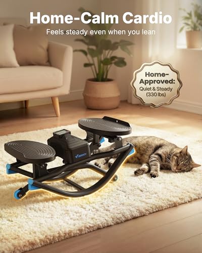 3D Motion Stair Stepper with Resistance Bands for Full Body Workout