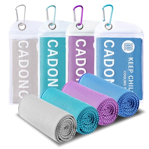 4 Pack Cooling Towel (40"x12"), Soft Breathable Chilly Towel, Ice