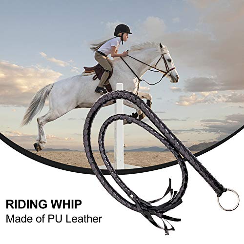 CALIDAKA 55in Riding Crop Whip for Horse Riding Sport – PU Leather Easy Grip