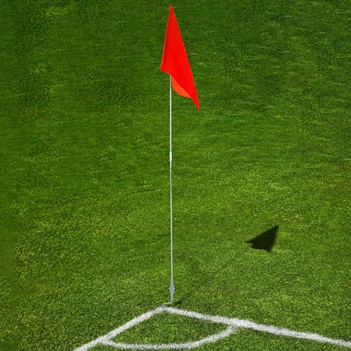 Soccer Corner Flags Set of 4 with 60-Inch Poles - Red