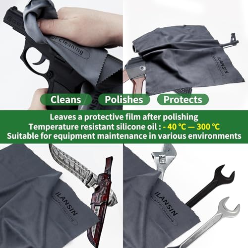 Silicone Gun Cleaning Cloth 12x12 Inch - Lint Free Rust Prevention - 1 Pack