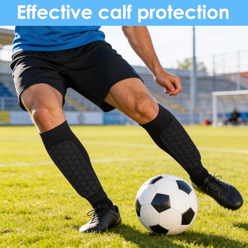 Youth & Adult Soccer Shin Guards with Honeycomb Pads - Small