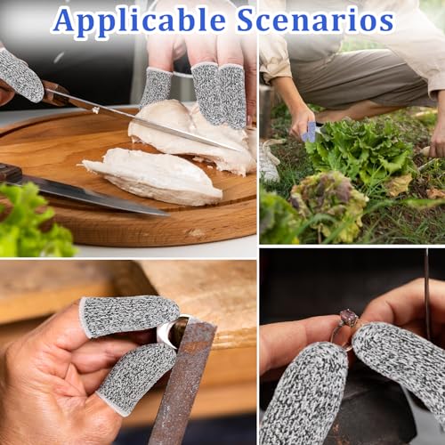 Cut Resistant Finger Cots - 12 Pack Reusable Finger Protectors