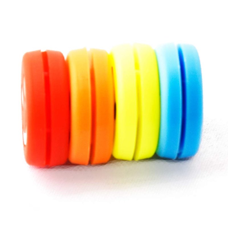 powerti Tennis Vibration Dampener-Set of 12-Shock Absorber for Tennis Strings,Premium-Durable & Long-Lasting(Yellow,Blue,Orange and Red)