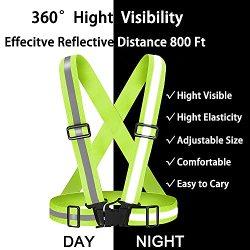 Adjustable High Visibility Reflective Vest for Running & Cycling