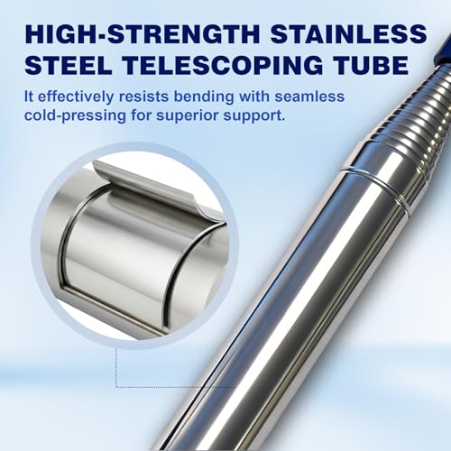 Golf Ball Retriever Telescopic 9 Ft - Blue with Rubber Grip