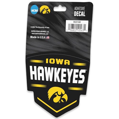 University of Iowa Hawkeyes Badge Vinyl Decal - Black