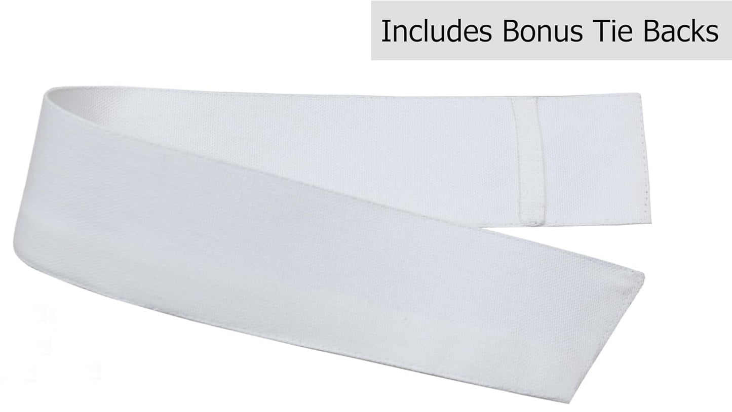 COTTON CRAFT White Curtains - 84 Inch Length - 2 Window Panels Set - Shrink Resistant Thick Duck Fabric Drapes with Tie Backs – Reverse Tab Top Light Filtering Privacy for Bedroom, Living Room – 50x84
