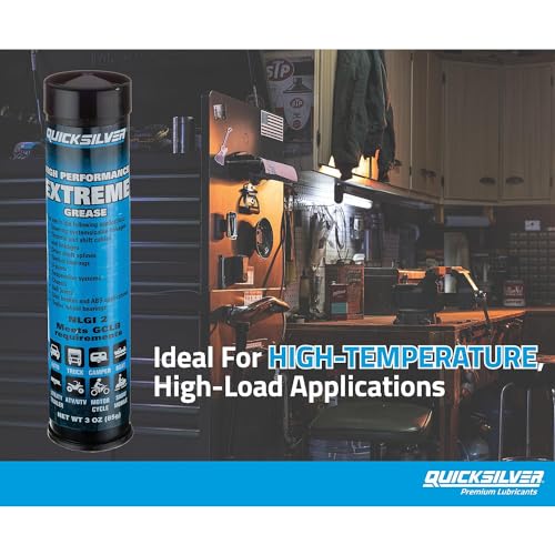 Quicksilver High Performance Marine Grease with PTFE - 3 Oz Cartridge Pack of 3