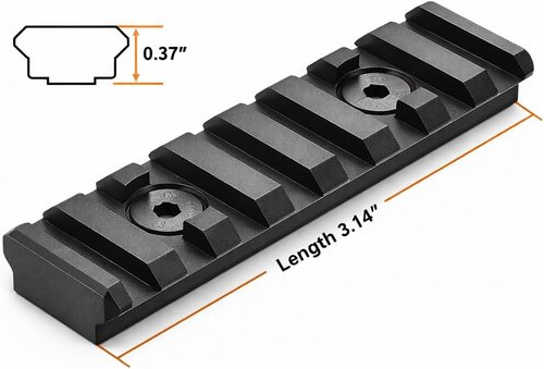 GOTICAL Keymod Picatinny/Weaver Rail System - 7 Slots HandGuard Mount | Black Matte - Set of 2
