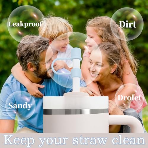 6-Piece Silicone Straw Cover Set for 10mm Tumbler Straws - Colorful 1
