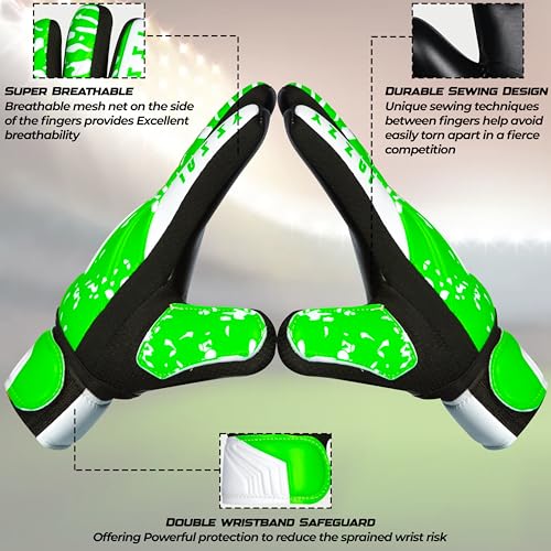 Youth Soccer Goalkeeper Gloves with Double Wrist Protection