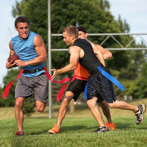 HASITE 4-Pack Flag Football Belts Sets for 2-30 Players Adjustable Youth & Adult