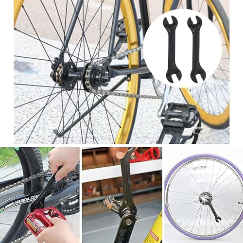 Bicycle Hub Cone Wrench Set - 2 Pieces, 13-16mm Carbon Steel