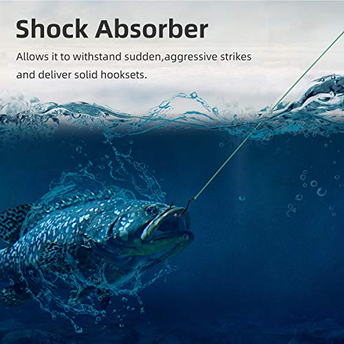 RUNCL PowerMono Fishing Line 8LB 1000Yds Green Monofilament Shock Absorbing
