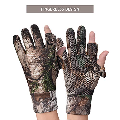 Camo Hunting Gloves with Fleece - Full Finger & Fingerless