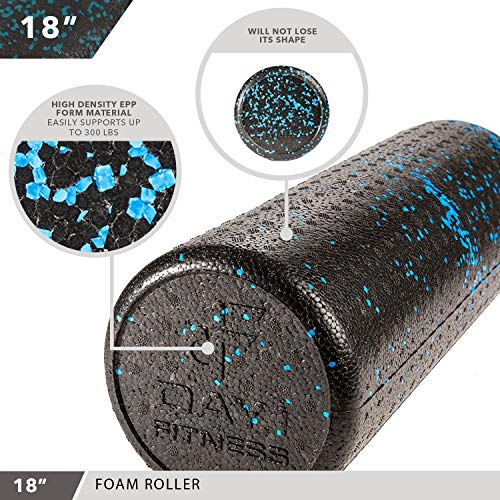High Density Foam Roller for Deep Tissue Massage and Recovery - 12”