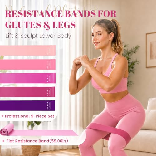 Complete Pilates Kit for Women - At Home Workout Set - Pink