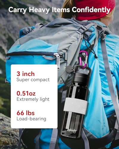 3 Inch Aluminum Carabiner Clips - 10 Pack for Outdoor Use