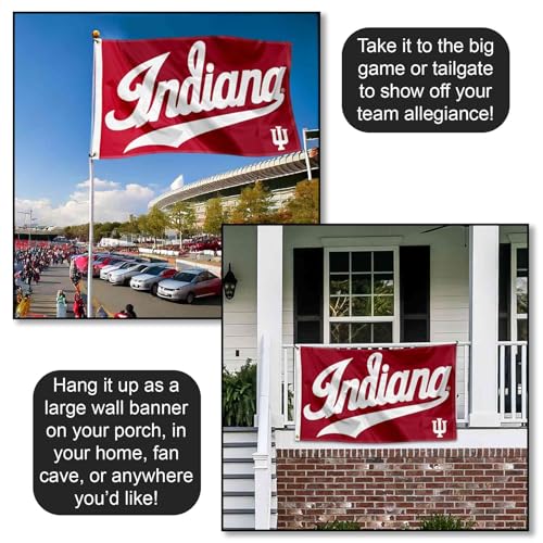 Indiana Hoosiers 3x5 College Banner Flag - Durable Polyester, Officially Licensed
