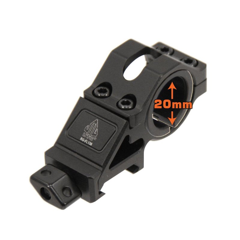 UTG Angled Offset Low Profile Ring Mount for Light Devices
