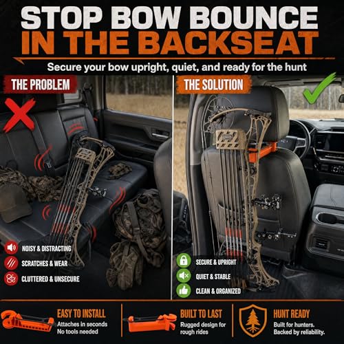 Heavy-Duty Bow Hanger for Truck - 2 Pack Headrest Mount