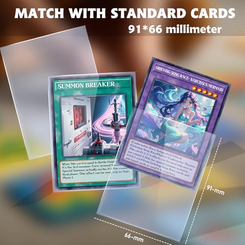 500 Pack Soft Clear Card Sleeves for Trading Cards - Baseball, MTG