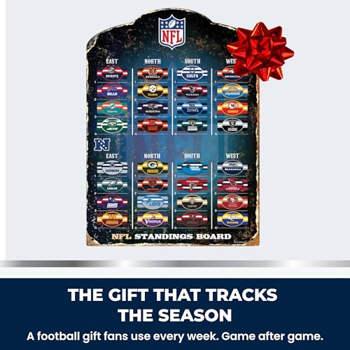 NFL Magnetic Standings Board with 32 Team Embossed Magnets