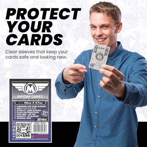 Premium USA Standard Card Sleeves 56x87mm - 90 Micron Protector - 50 Pack