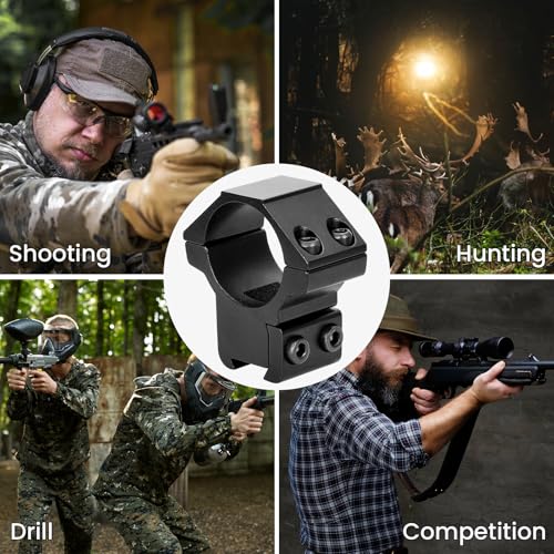 1 Inch Medium Profile Dovetail Scope Rings Set - 2 Pcs
