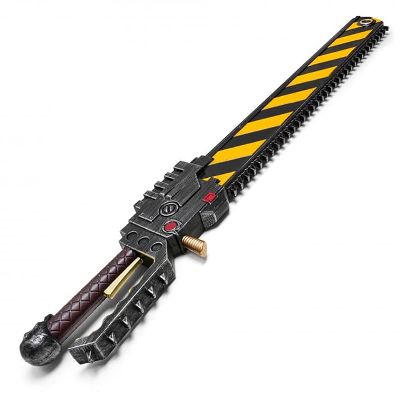 40'' War 40K Chainsaw Hammer Foam Sword – Striped Chainsword, LALAPORT