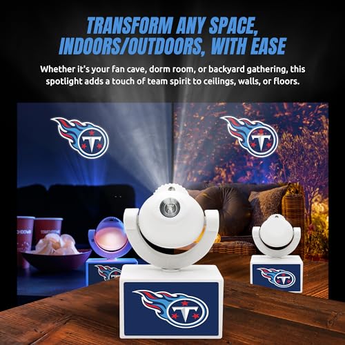 Tennessee Titans LED Mini Spotlight Projector - Adjustable & Rechargeable