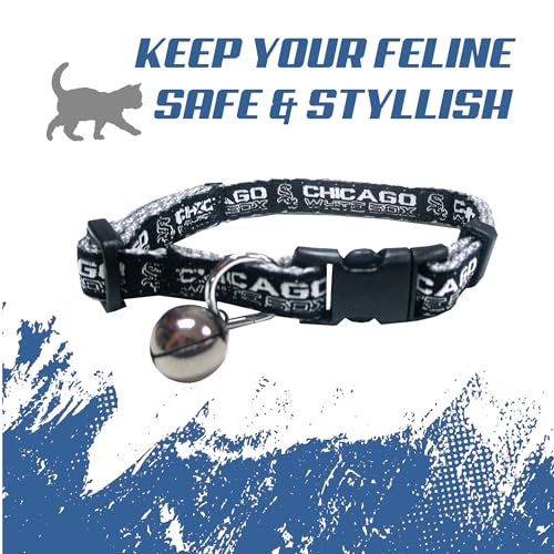Chicago White Sox Durable Cat Collar with Jingle Bell